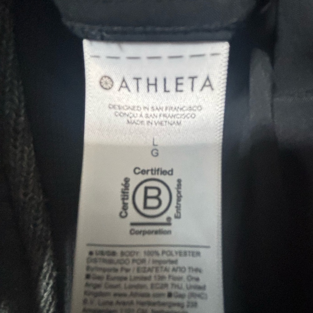 Athleta Black Shirt button down. Large - Picture 5 of 8